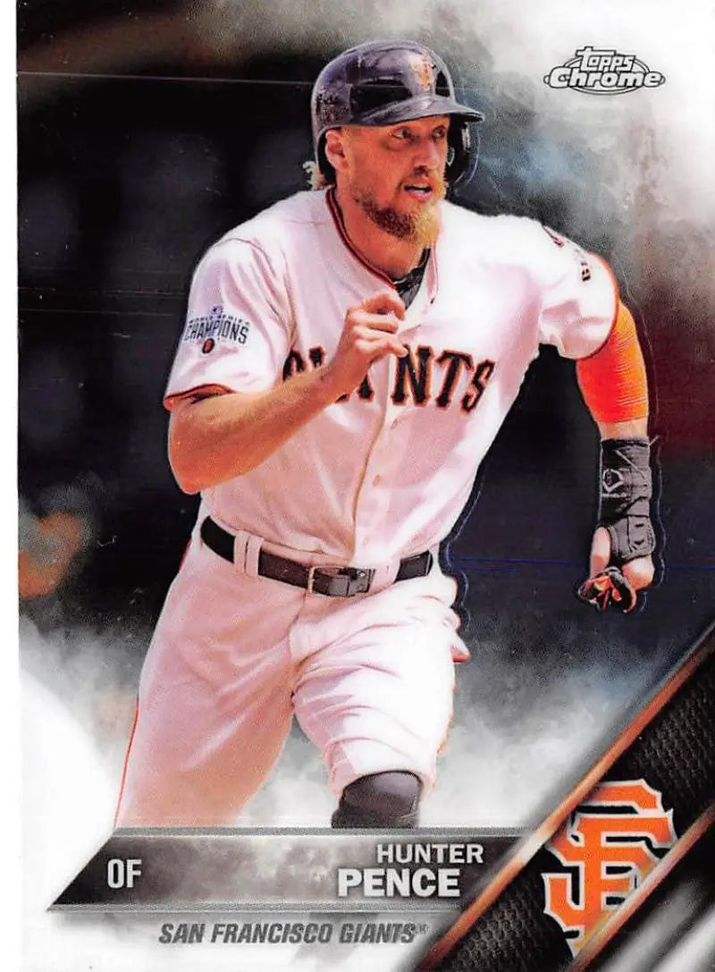2016 Topps Chrome #167 Hunter Pence NM-MT San Francisco Giants Baseball Card - Baseball Card Single