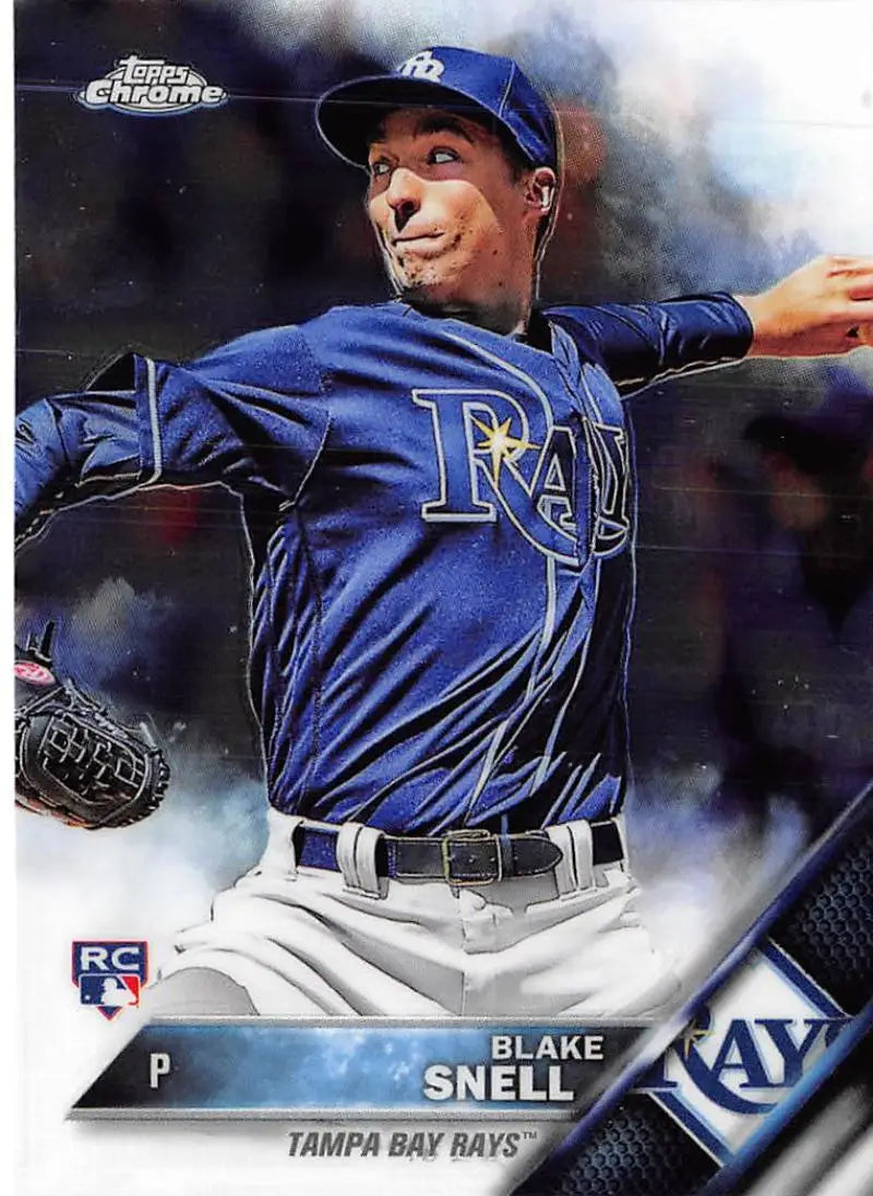 2016 Topps Chrome #181 Blake Snell NM-MT RC Rookie Tampa Bay Rays Baseball Card - Baseball Card Single