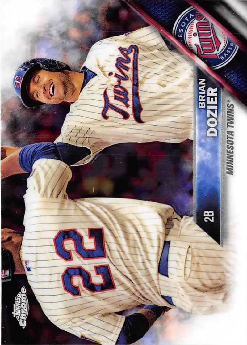 2016 Topps Chrome #183 Brian Dozier NM-MT Minnesota Twins Baseball Card - Baseball Card Single