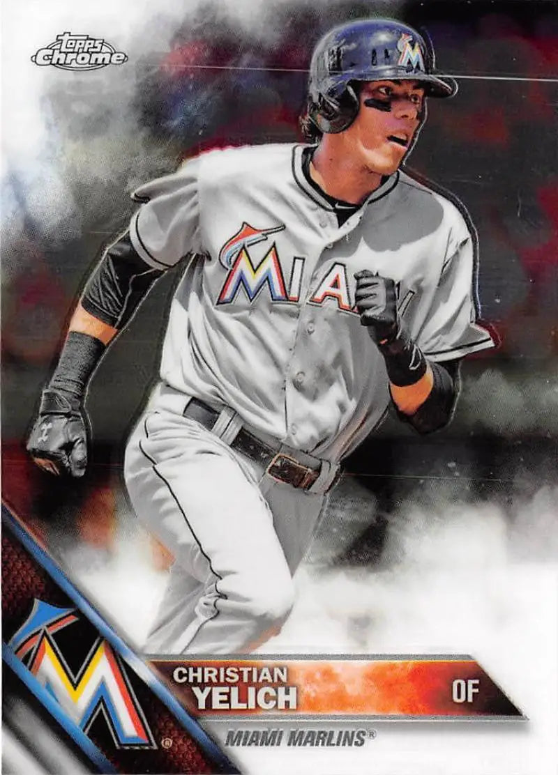 2016 Topps Chrome #187 Christian Yelich NM-MT Miami Marlins Baseball Card - Baseball Card Single