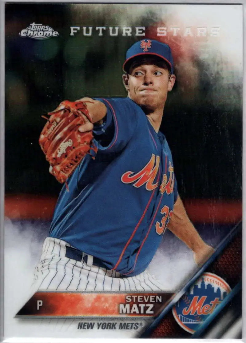 2016 Topps Chrome #195 Steven Matz NM-MT New York Mets Baseball Card - Baseball Card Single