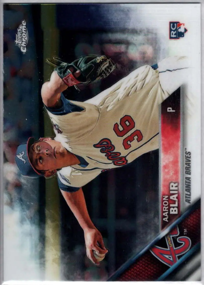 2016 Topps Chrome #196 Aaron Blair NM-MT RC Rookie Atlanta Braves Baseball Card - Baseball Card Single