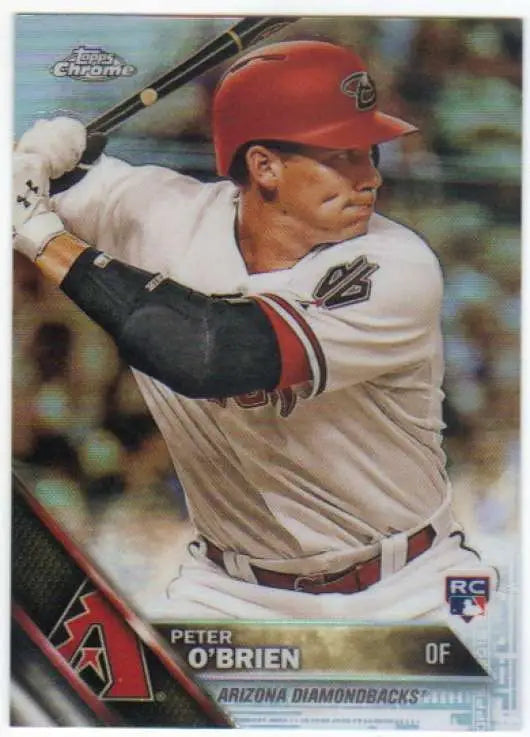 2016 Topps Chrome #199 Peter O’Brien NM-MT RC Rookie Arizona Diamondbacks Baseball Card - Baseball Card Single