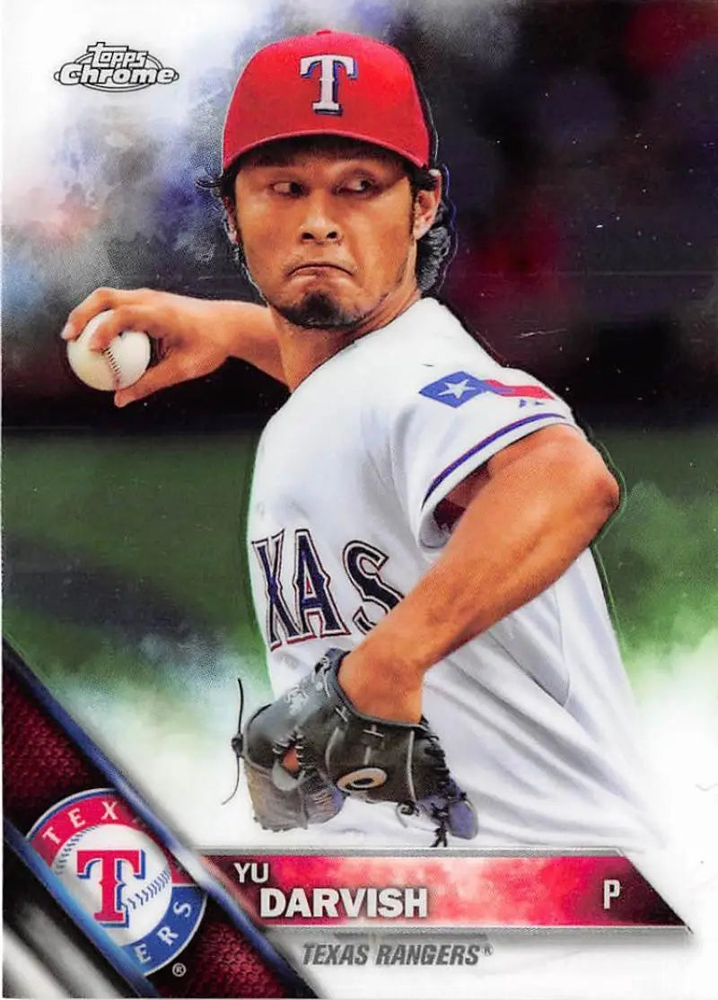 2016 Topps Chrome #20 Yu Darvish NM-MT Texas Rangers Baseball Card - Baseball Card Single