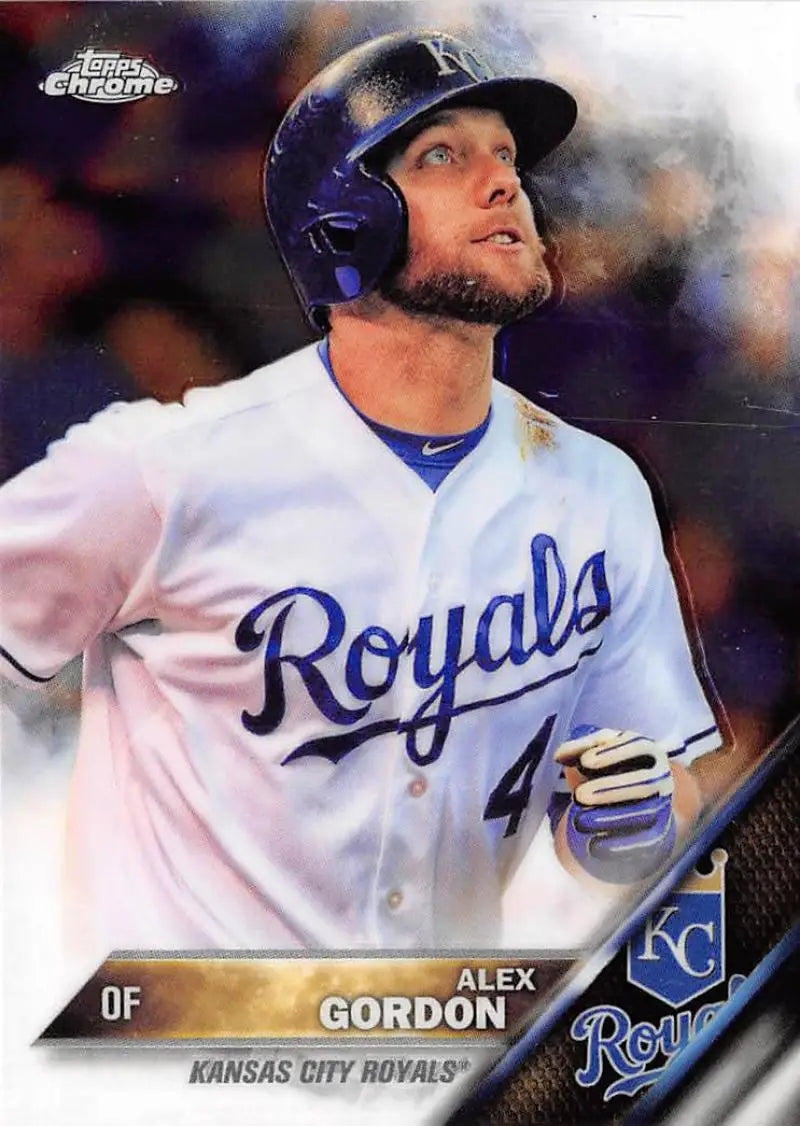 2016 Topps Chrome #21 Alex Gordon NM-MT Kansas City Royals Baseball Card - Baseball Card Single
