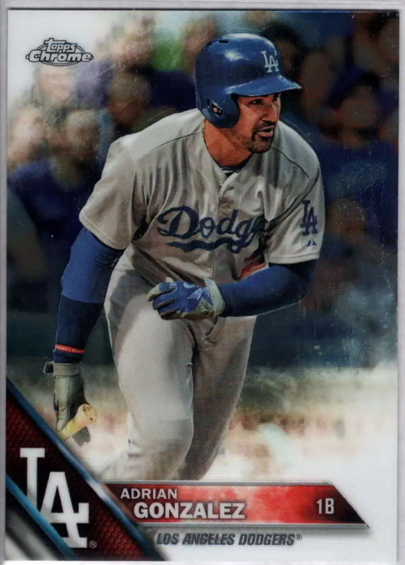 2016 Topps Chrome #26 Adrian Gonzalez NM-MT Los Angeles Dodgers Baseball Card - Baseball Card Single