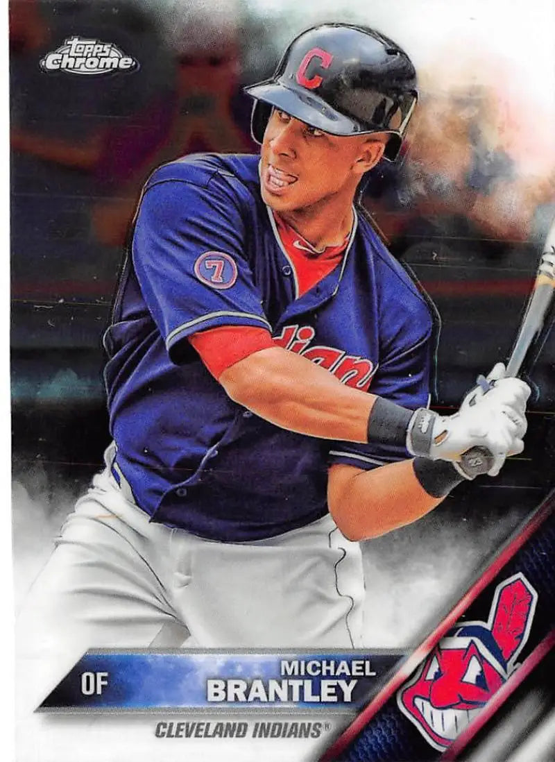 2016 Topps Chrome #34 Michael Brantley EX Excellent Cleveland Indians Baseball Card - Baseball Card Single