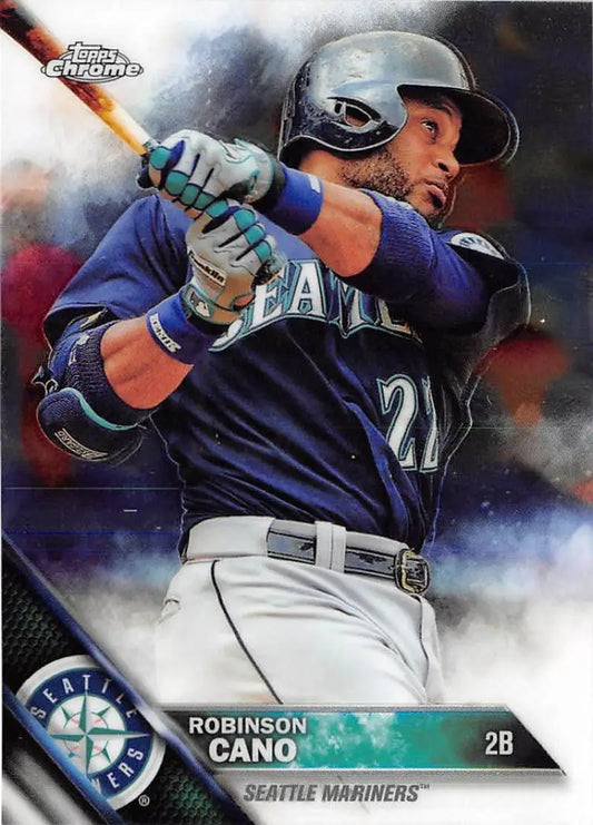2016 Topps Chrome #42 Robinson Cano EX Excellent Seattle Mariners Baseball Card - Baseball Card Single