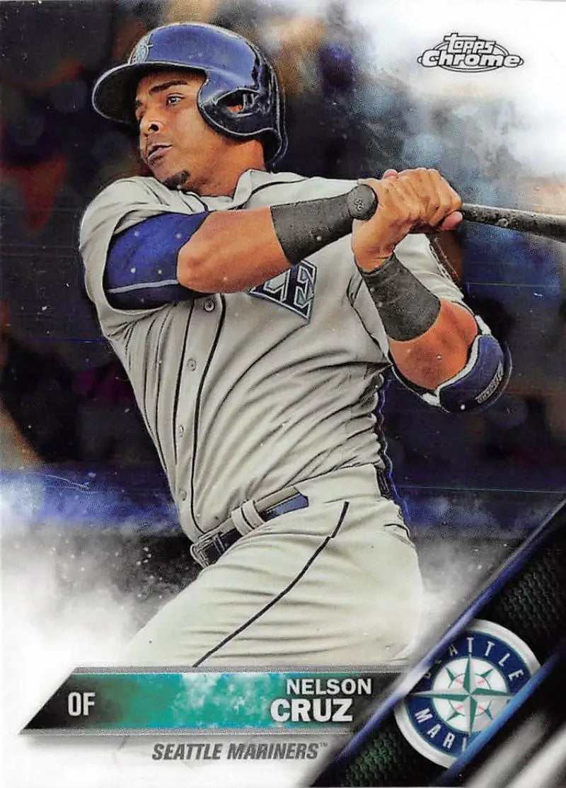 2016 Topps Chrome #44 Nelson Cruz NM-MT Seattle Mariners Baseball Card - Baseball Card Single