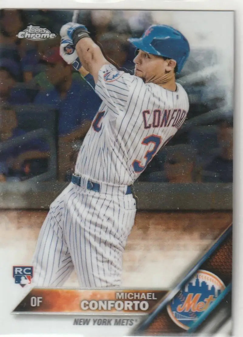 2016 Topps Chrome #52 Michael Conforto NM-MT RC Rookie New York Mets Baseball Card - Baseball Card Single