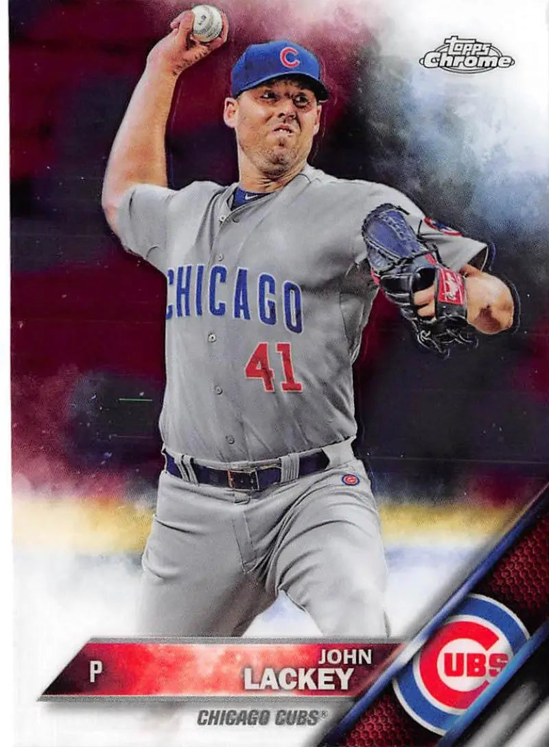 2016 Topps Chrome #55 John Lackey EX Excellent Chicago Cubs Baseball Card - Baseball Card Single