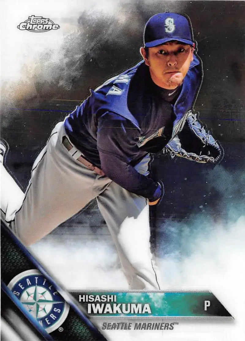2016 Topps Chrome #61 Hisashi Iwakuma EX Excellent Seattle Mariners Baseball Card - Baseball Card Single
