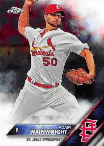 2016 Topps Chrome Adam Wainwright baseball card with original gloss and NM-MT condition