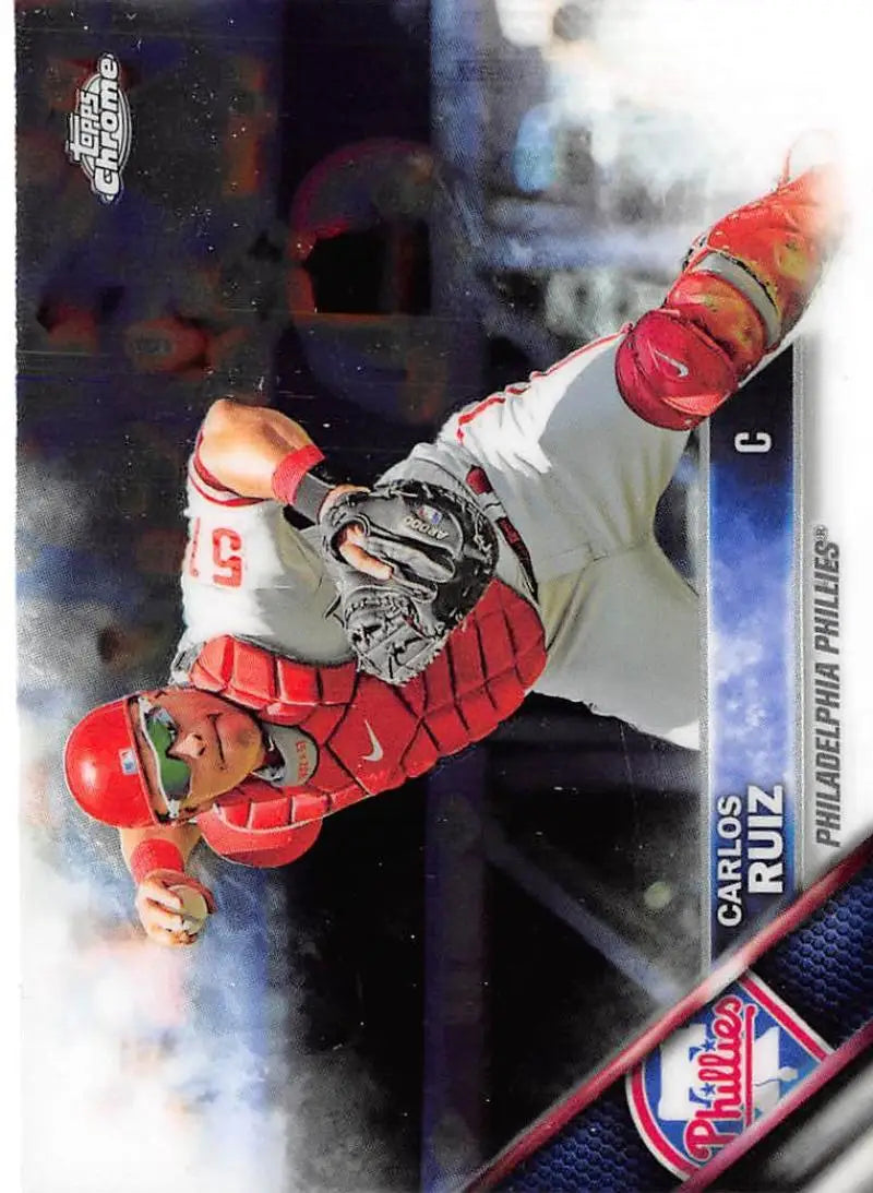 2016 Topps Chrome #71 Carlos Ruiz EX Excellent Philadelphia Phillies Baseball Card - Baseball Card Single
