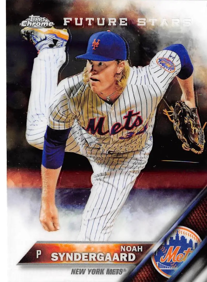 2016 Topps Chrome #73 Noah Syndergaard NM-MT New York Mets Baseball Card - Baseball Card Single