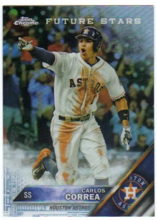 2016 Topps Chrome #75 Carlos Correa NM-MT Houston Astros Baseball Card - Baseball Card Single