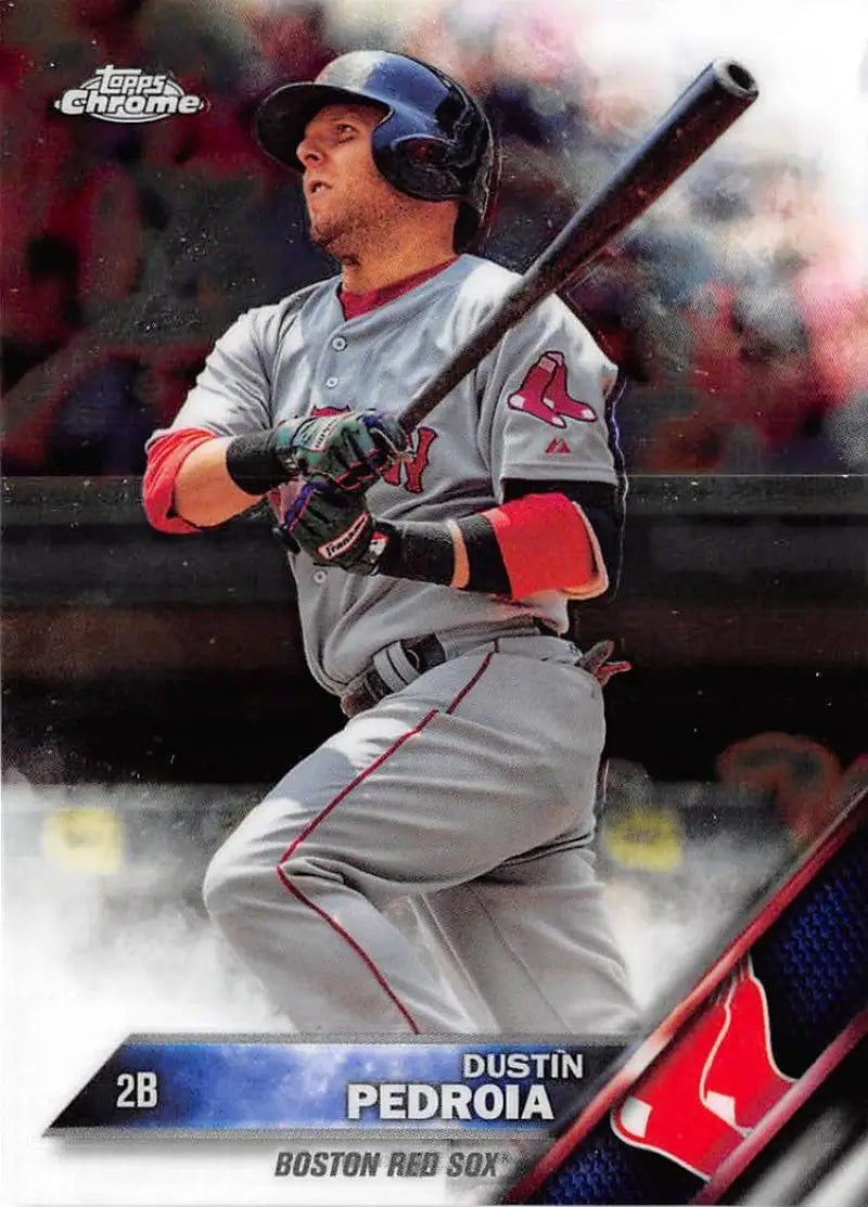 2016 Topps Chrome #78 Dustin Pedroia EX Excellent Boston Red Sox Baseball Card - Baseball Card Single