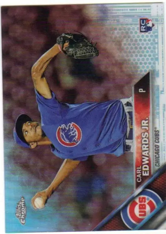 2016 Topps Chrome #85 Carl Edwards Jr. EX Excellent RC Rookie Chicago Cubs Baseball Card - Baseball Card Single