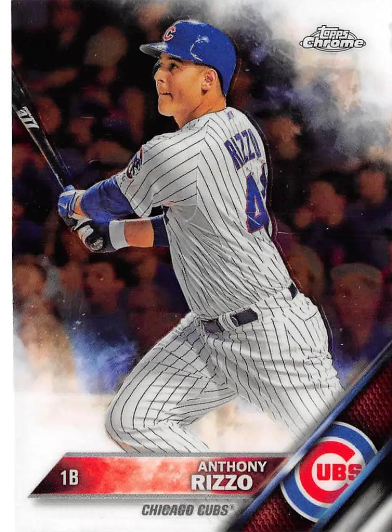 2016 Topps Chrome #87 Anthony Rizzo NM-MT Chicago Cubs Baseball Card - Baseball Card Single