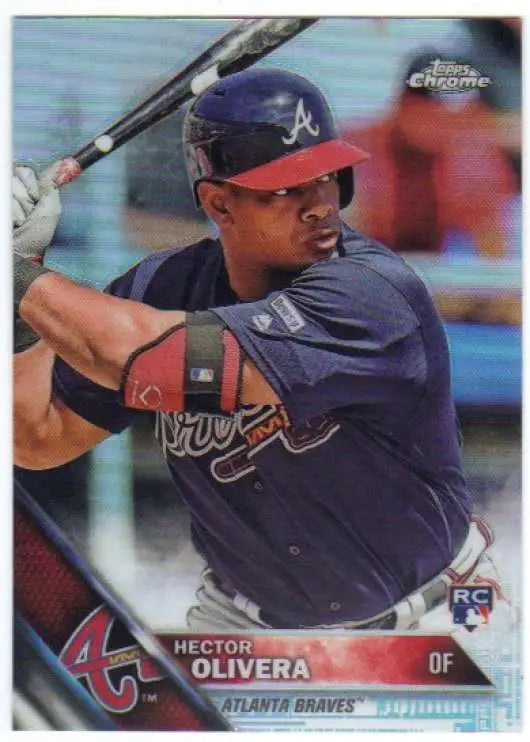 2016 Topps Chrome #89 Hector Olivera EX Excellent RC Rookie Atlanta Braves Baseball Card - Baseball Card Single