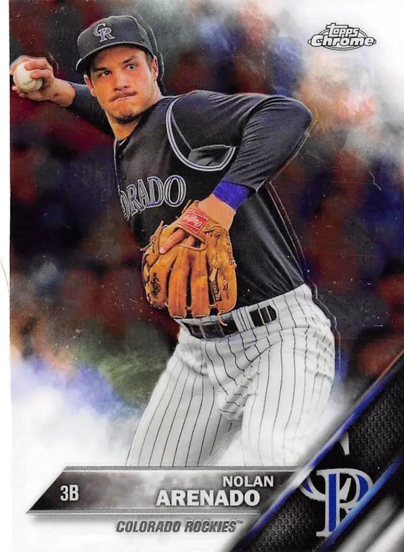 2016 Topps Chrome #9 Nolan Arenado NM-MT Colorado Rockies Baseball Card - Baseball Card Single