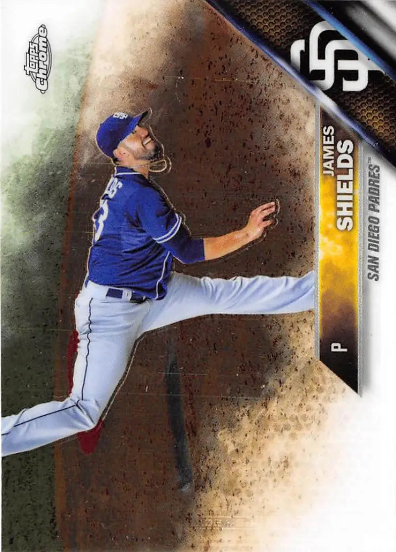 2016 Topps Chrome #91 James Shields EX Excellent San Diego Padres Baseball Card - Baseball Card Single