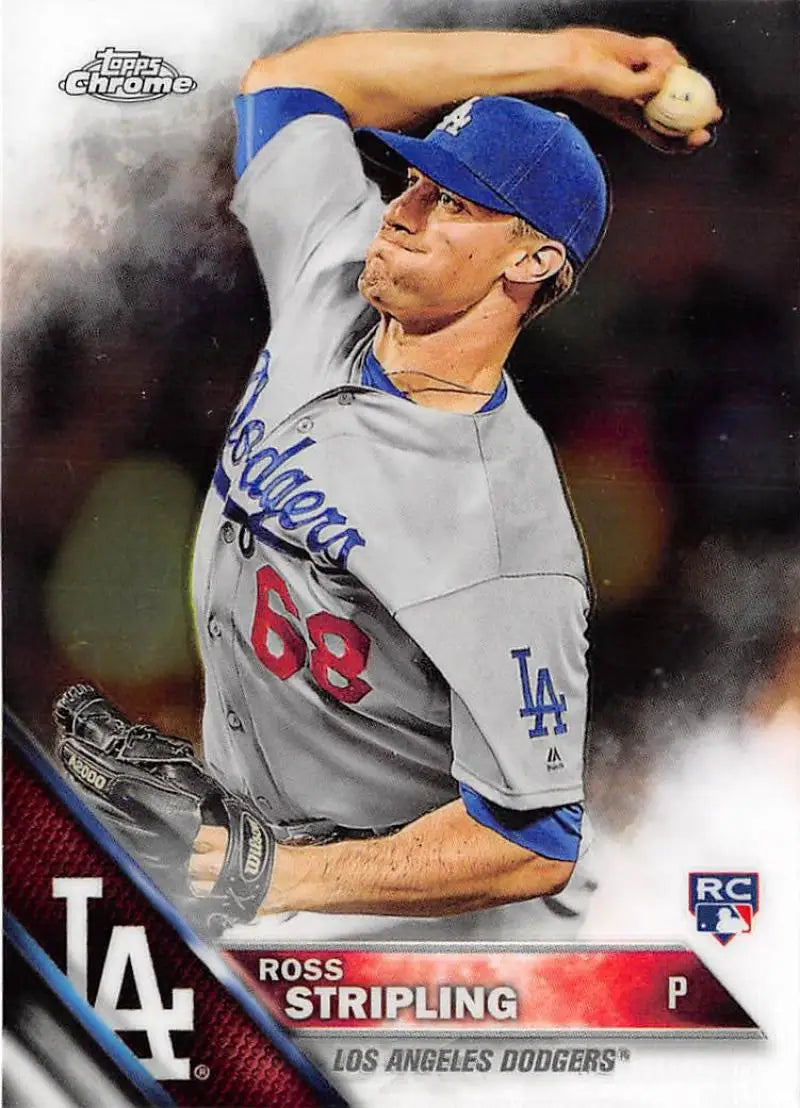 2016 Topps Chrome #93 Ross Stripling NM-MT RC Rookie Los Angeles Dodgers Baseball Card