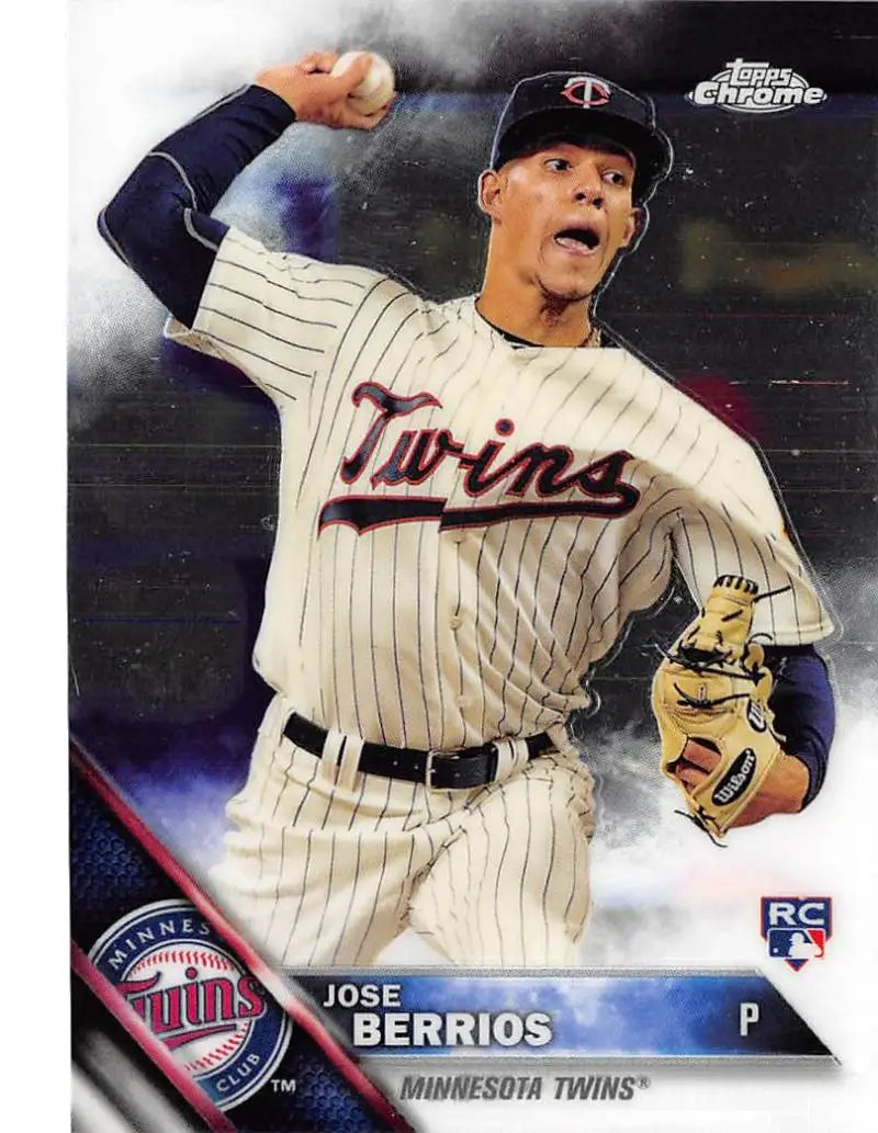 2016 Topps Chrome #99 Jose Berrios NM-MT RC Rookie Minnesota Twins Baseball Card - Baseball Card Single