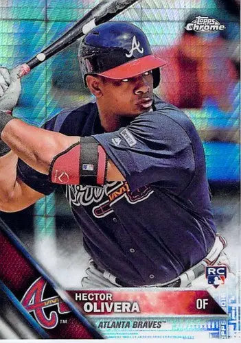 2016 Topps Chrome Prism Refractor #89 Hector Olivera NM-MT Braves ID:12122 - Baseball Card Single