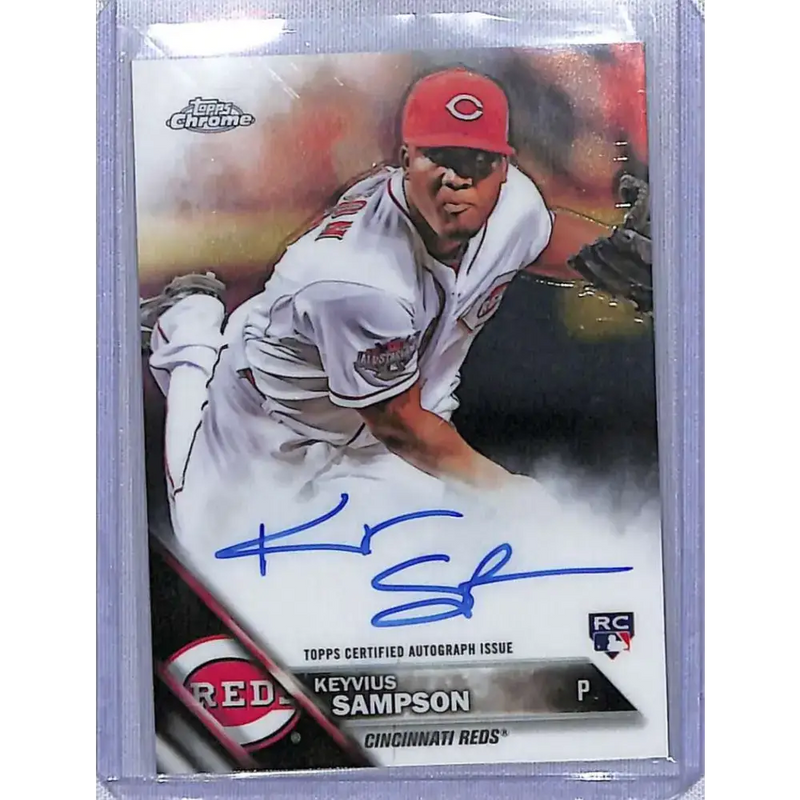 2016 Topps Chrome #RA-KSA Keyvius Sampson Rookie Autographs NM-MT Baseball Card - Baseball Card Single