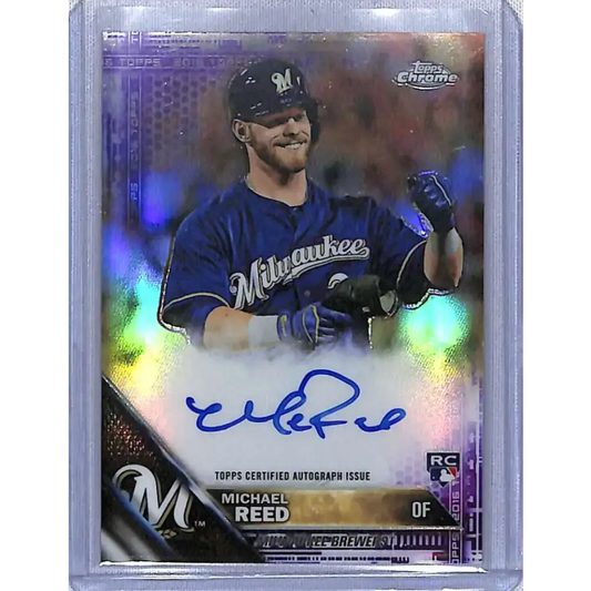 2016 Topps Chrome #RA-MIR Michael Reed Rookie Autographs NM-MT Baseball Card - Baseball Card Single