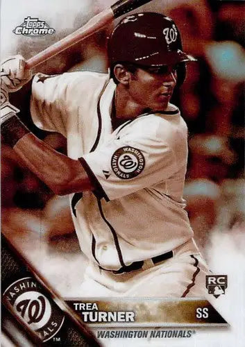 2016 Topps Chrome Sepia Refractor #32 Trea Turner NM-MT Nationals - Baseball Card Single