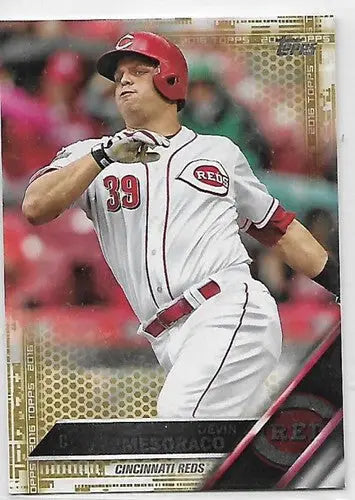 2016 Topps Gold Devin Mesoraco baseball card with original gloss from Reds collection