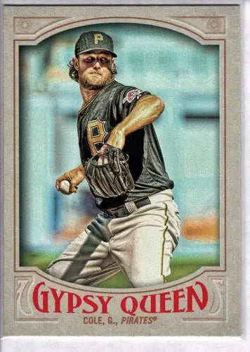 Original gloss Topps Gypsy Queen baseball card featuring Gerrit Cole near mint Pirates