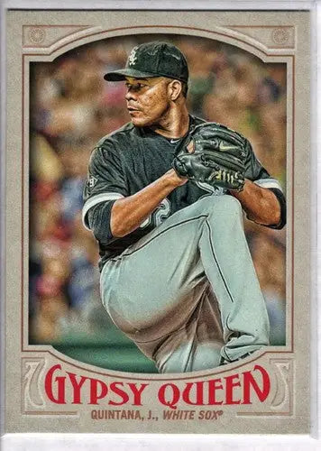 Baseball card featuring Jose Quintana from 2016 Topps Gypsy Queen White Sox series