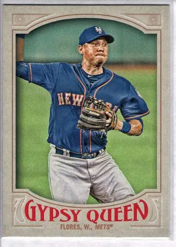 Original gloss Baseball card from 2016 Topps Gypsy Queen featuring Wilmer Flores Mets