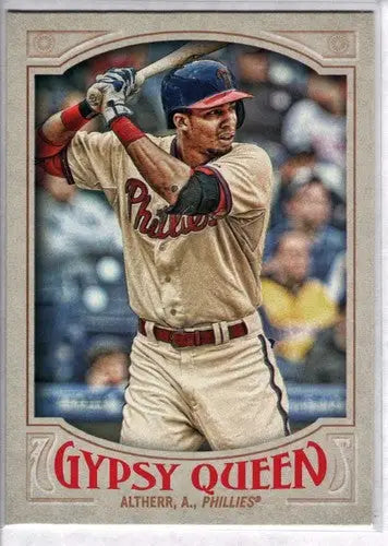 Baseball card of Aaron Altherr from Topps Gypsy Queen 2016 Phillies series