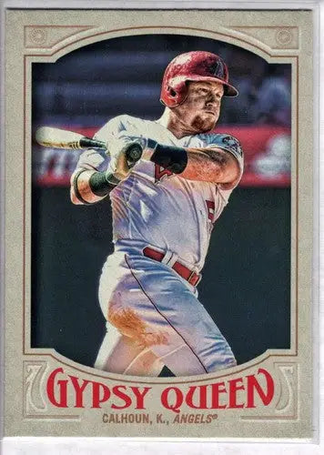 Baseball card featuring Kole Calhoun from 2016 Topps Gypsy Queen with original gloss