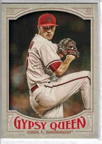 Original gloss baseball trading card of pitcher Patrick Corbin in topps gypsy queen series