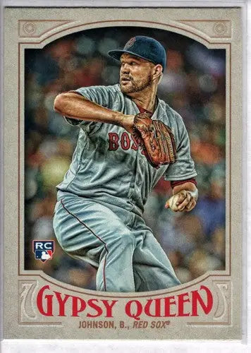 2016 Topps Gypsy Queen baseball card of Brian Johnson Rookie Red Sox ID 4579