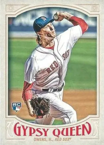 Baseball card from 2016 Topps Gypsy Queen featuring Henry Owens rookie Red Sox