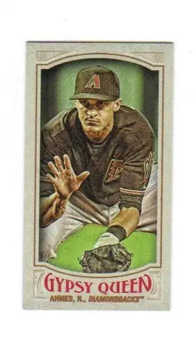 Original gloss Baseball card from 2016 Topps Gypsy Queen Mini series featuring Nick Ahmed