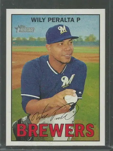 2016 Topps Heritage #13 Wily Peralta NM-MT Brewers - Baseball Card Single