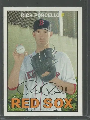 2016 Topps Heritage #192 Rick Porcello NM Near Mint Red Sox ID:33537 - Baseball Card Single