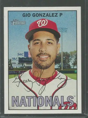 2016 Topps Heritage #214 Gio Gonzalez NM-MT Nationals - Baseball Card Single