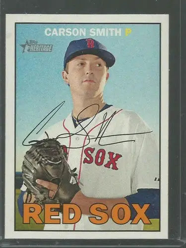 2016 Topps Heritage #219 Carson Smith NM-MT Red Sox - Baseball Card Single