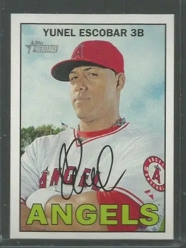 2016 Topps Heritage #306 Yunel Escobar NM-MT Angels - Baseball Card Single
