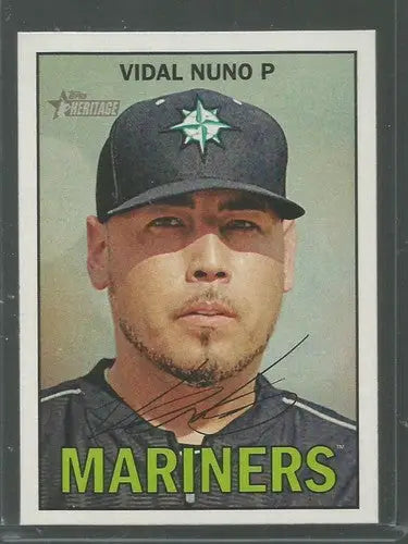 2016 Topps Heritage #312 Vidal Nuno NM-MT Mariners - Baseball Card Single