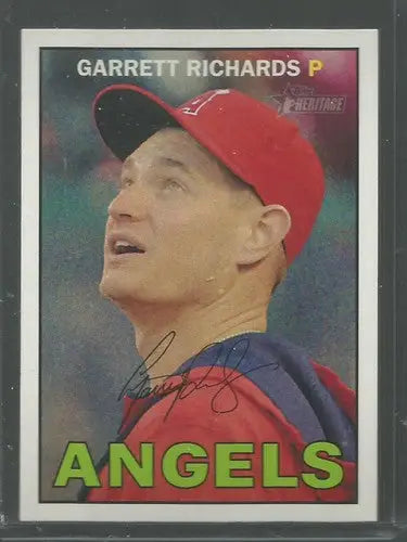 2016 Topps Heritage #321 Garrett Richards NM-MT Angels ID:9137 - Baseball Card Single