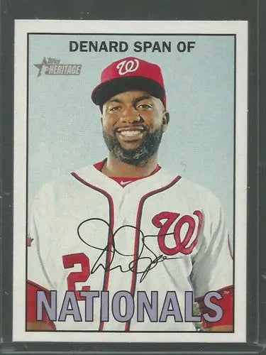 2016 Topps Heritage #328 Denard Span NM-MT Nationals - Baseball Card Single